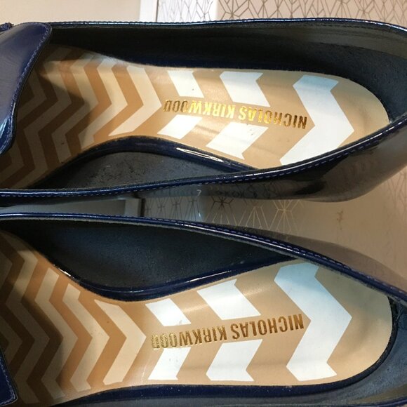 NICHOLAS KIRKWOOD "Beya" Blue Patent Leather Loafers **super rare patent color** - Picture 10 of 14